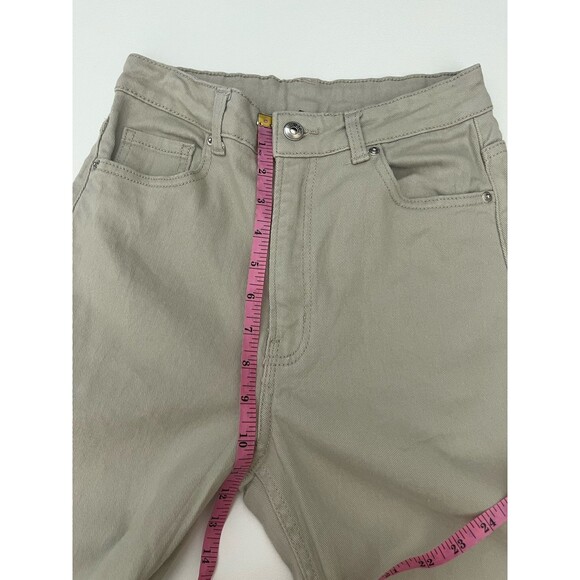 Divided H&M Women’s Jeans Wide Leg Size 6 High Rise Beige Denim Zipper/ Button - Picture 6 of 8